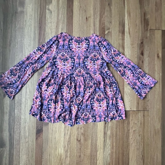 Free People Floral Top Tunic Blouse Women’s Sz‎ S Boho Artsy Festival 70’s - Picture 7 of 7